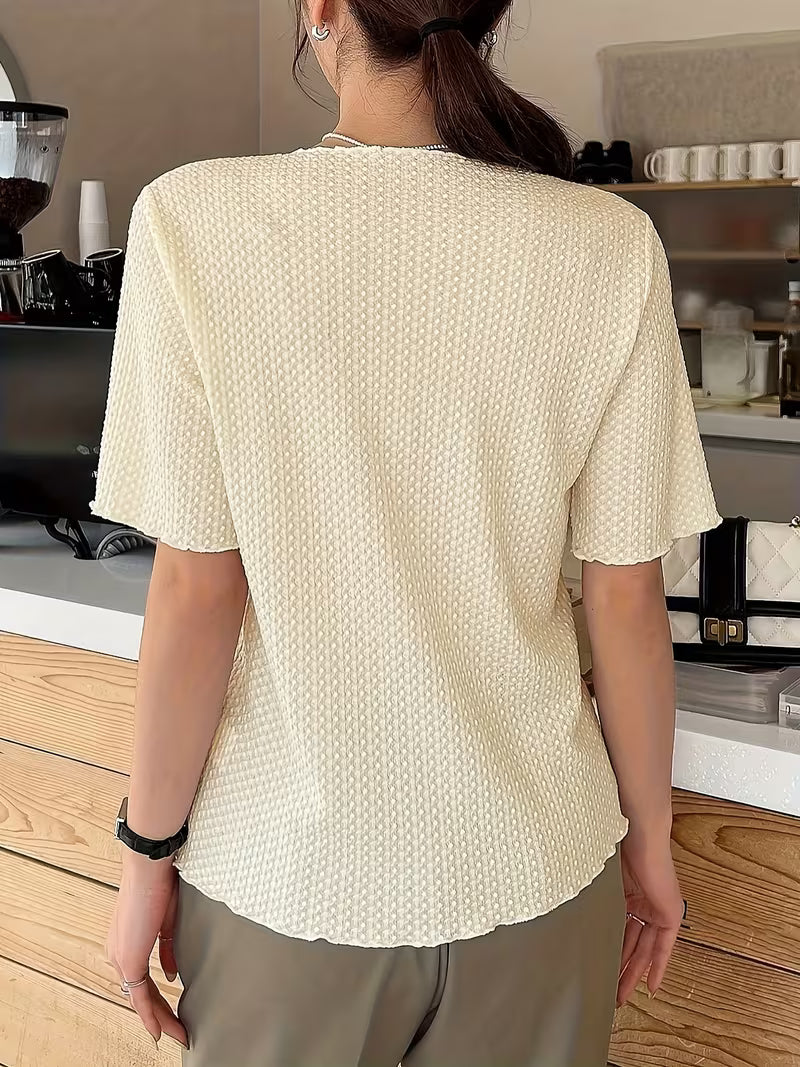 Tropiade – Alba Apricot Ruffle Blouse